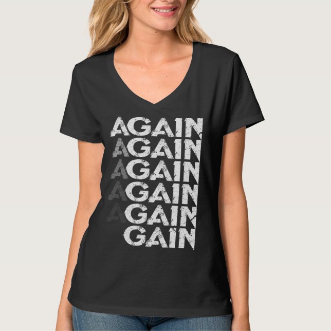 Återigen Viktbyggande Gymträning T Shirt (Framsida)