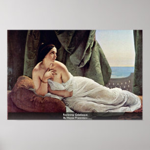 Återinförande av Odalisque av Hayez Francesco Poster