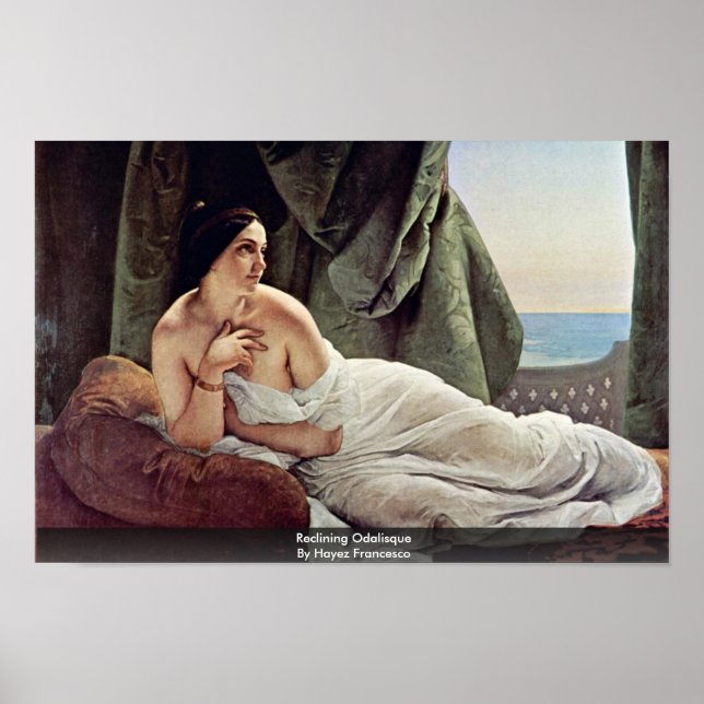 Återinförande av Odalisque av Hayez Francesco Poster (Framsidan)