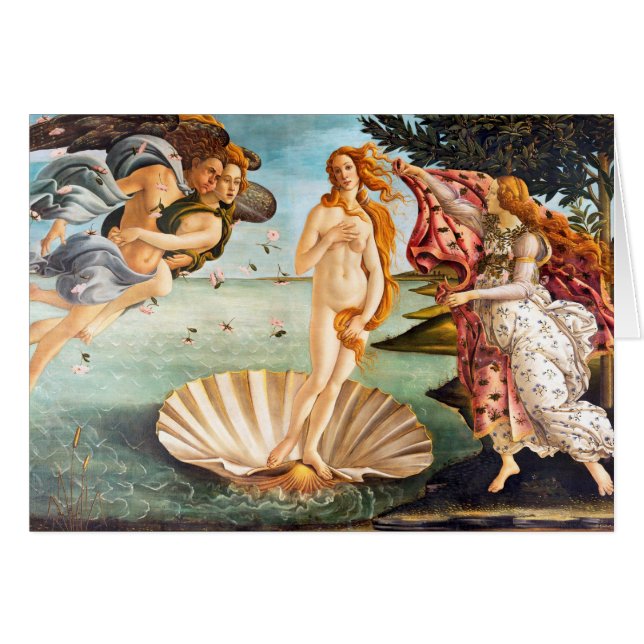 Återinplanterad och uppspeld Botticelli-födelseort Hälsningskort (Framsidan Horizontal)
