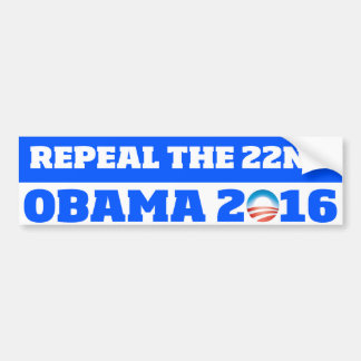 Återkalla 22nd: Obama 2016 Bildekal