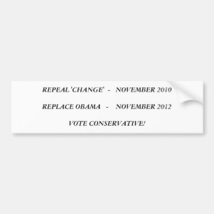 ÅTERKALLA "ÄNDRING" NOVEMBER 2010REPLACE OBAMA BILDEKAL