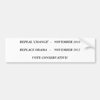 ÅTERKALLA "ÄNDRING" NOVEMBER 2010REPLACE OBAMA    BILDEKAL