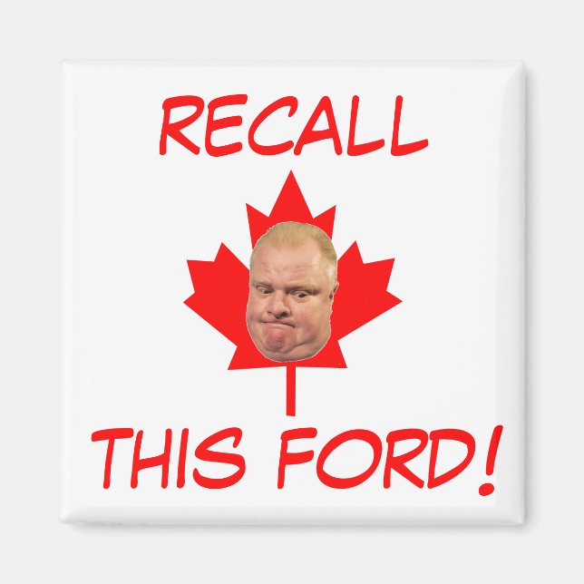 Återkalla den här Ford! Magnet (Framsidan)