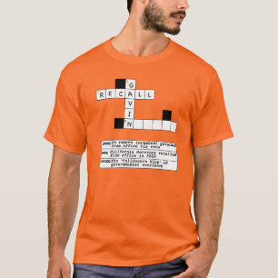 Återkalla Gavin Crossword manar T Shirt