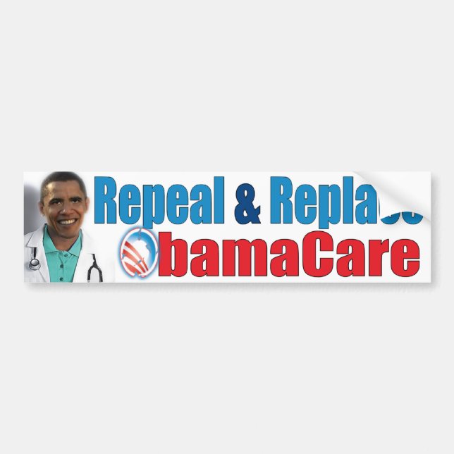 ÅTERKALLA och BYT UT OBAMACARE Bildekal (Framsidan)