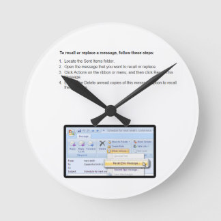 återkalla rund klocka