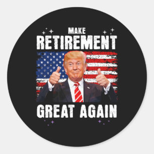 Återkallad 2025 Pension 2025 Retiring 2025 Trump G Runt Klistermärke