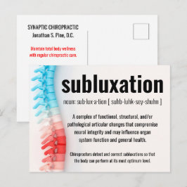 Återkallande/reaktivering av subluxation-chiroprak vykort