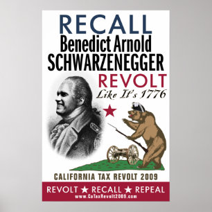 Återkallelse Benedict Arnold - affisch för