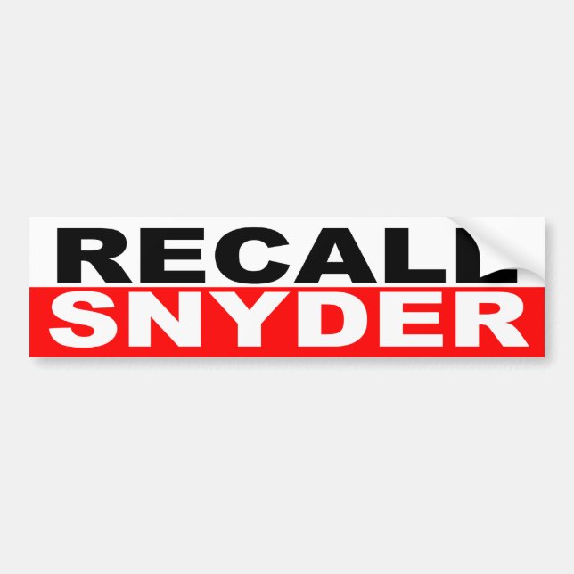 Återkallelseregulatorstack Snyder Bildekal (Framsidan)