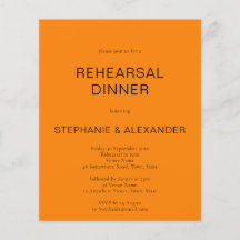 Återkallningsmiddag för Orange till hösten Inbjuda