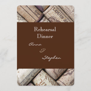 Återkallningsmiddag för Red vin flaska kork Inbjudningar