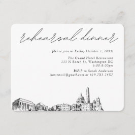 Återkallningsmiddag för Washington DC Bröllop Eleg Tilläggskort