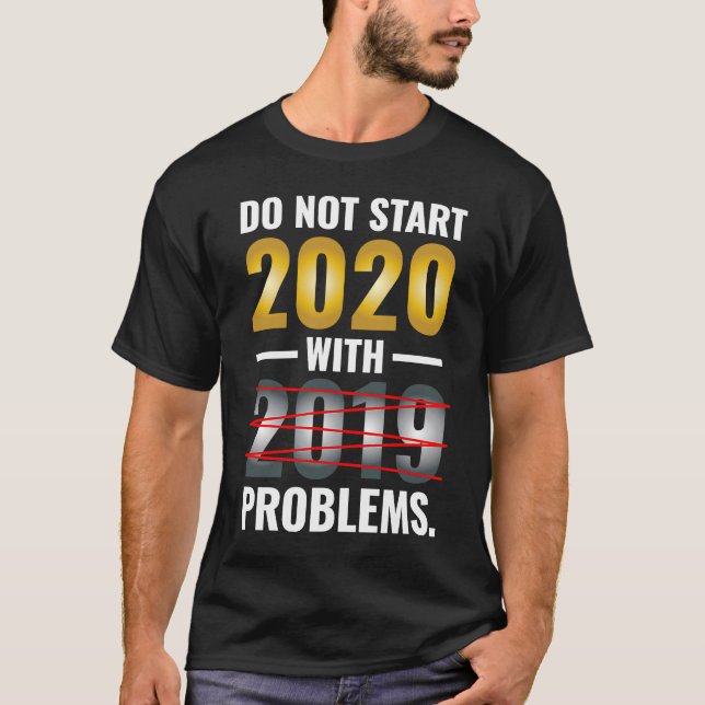 Återkommande årsinsamling 2019 Lycklig 2020 T Shirt (Framsida)