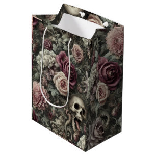 Återkommande i Ro - gotisk Blommigt Skull