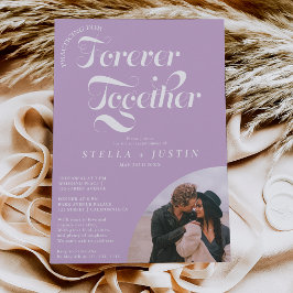 Återkommande upprepad fotolavender-repetitionsmidd inbjudningar