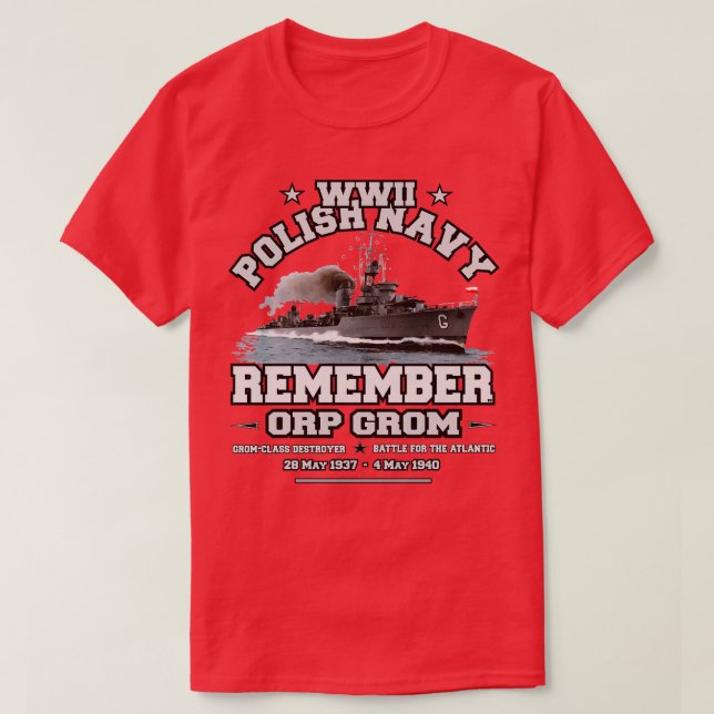 ÅTERKOMMER ORP GROM Polsk marin T Shirt (Design framsida)