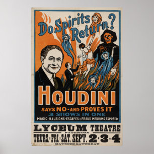 Återkommer Spirits? Houdini Says nr [1909] Poster