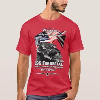 ÅTERKOMMER USS Forrestal Navy Sailare T Shirt