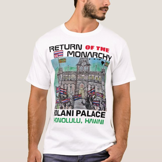 ÅTERKOMSTEN AV MONARKIN IOLANI PALACE T SHIRT (Framsida)