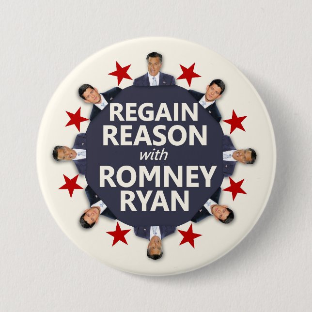 Återkomsten resonerar med Romney Ryan Knapp (Framsida)
