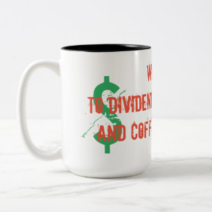 Återköp av utdelning i banken och kaffe i din Två-Tonad mugg