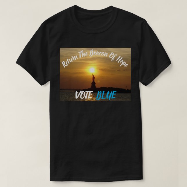 Återlämna hoppets signal OMRÖSTNING BLUE T-Shirt (Design framsida)