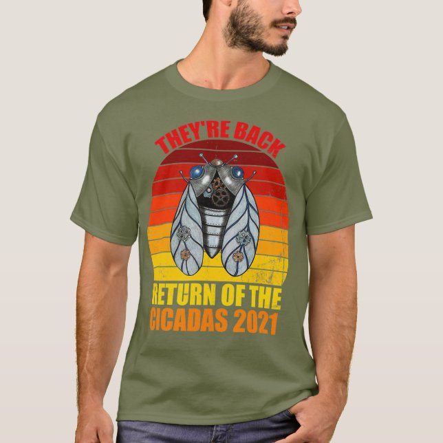 Återlämnande av Cicadas 2021 - Steampunk Brood X T Shirt (Framsida)