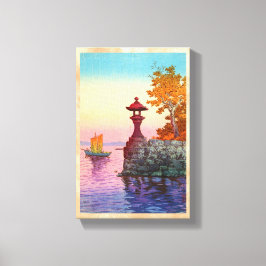 Återlämnande av segelbåt i Yabase Tsuchiya Koitsu Canvastryck