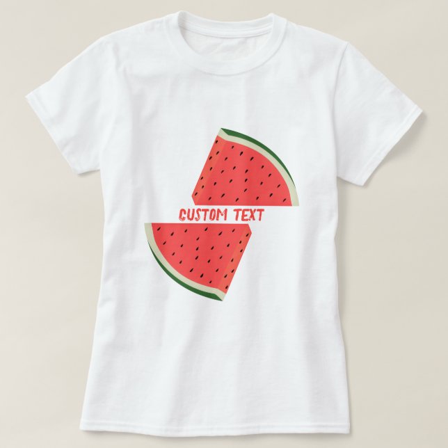 atermelons T-Shirt Anpassningsbar Trext Namn (Design framsida)