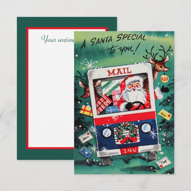 Återo vintage Santa speciell stämning jul (Fram/baksida)