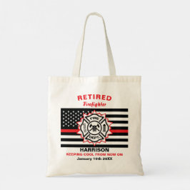Återpensionerad Firefighter Thin Red Line Funny so Tygkasse