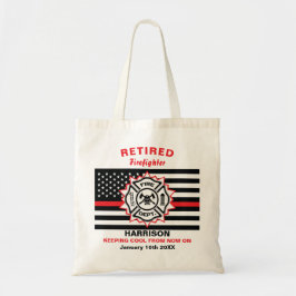 Återpensionerad Firefighter Thin Red Line Funny so Tygkasse