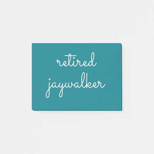 Återpensionerad Jaywalker - Sober Gifts Manar Wome Post-it Block (Framsida)