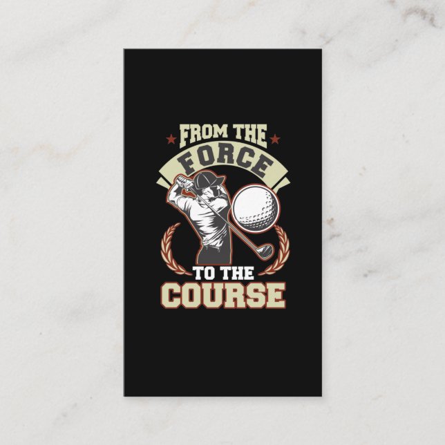 Återsänd polisman Golf Player Pension Visitkort (Framsida)