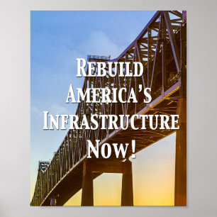 Återskapa Amerikas infrastruktur nu! Poster