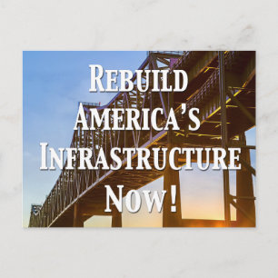 Återskapa Amerikas infrastruktur nu! Vykort