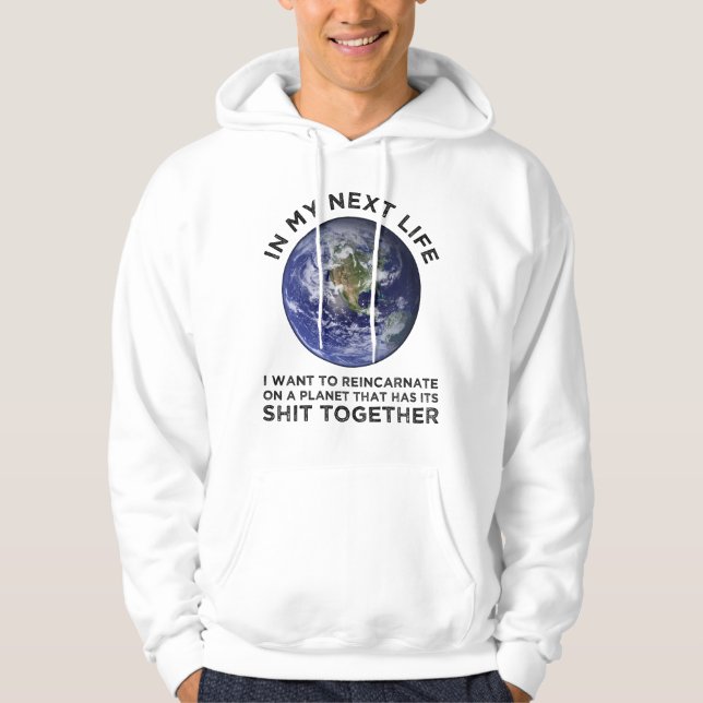 Återskapa på en planet som har sitt sinne tillsamm hoodie (Framsida)