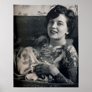 Återskapa Tattooed Dam Poster