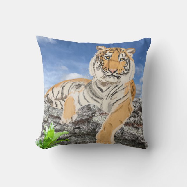 Återskapa Tiger Dekorativ kudde (Framsida)