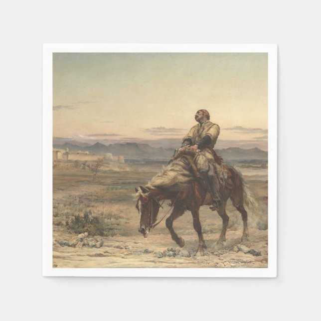 Återstående från en armé (av Elizabeth Thompson) Pappersservett (Framsidan)