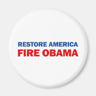 Återställ America Fire Obama Magnet