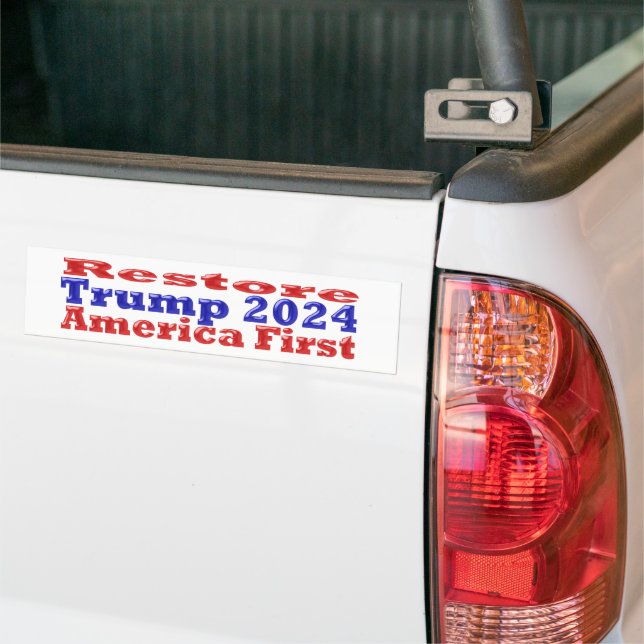 Återställ Amerika första trump 2024 Bildekal (På lastbil)