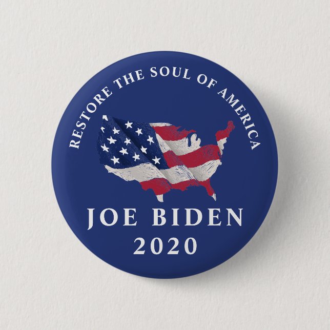 Återställ Amerikas själ Joe Biden 2020 Knapp (Framsida)