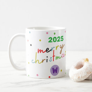 återställ ANPASSNINGSBARNAS textpolka GOD JUL Kaffemugg