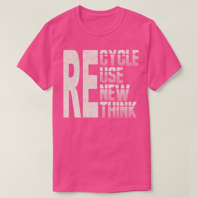 Återställ Använda Ny Tänka T Shirt (Design framsida)