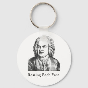 Återställ Bach Ansikte Classical Music Composer Nyckelring