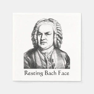 Återställ Bach Ansikte Classical Music Composer Pappersservett