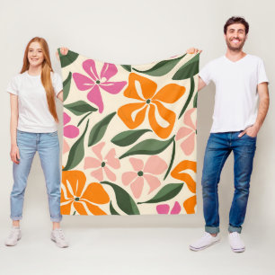 Återställ blommönster fleecefilt